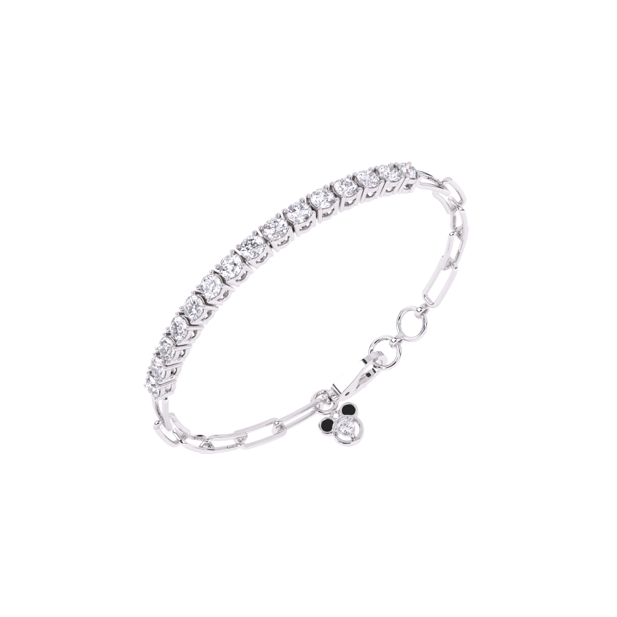 Round Link Lab Diamond Bracelet
